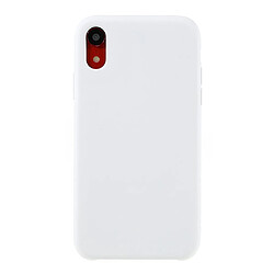 Coque en silicone solide soyeux blanc pour votre Apple iPhone XR 6.1 pouces