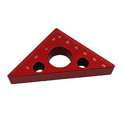 Rouge métrique de règle de triangle de pouce d'angle d'alliage d'aluminium de règle de 45 degrés