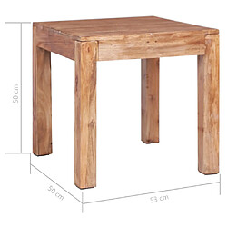 Acheter vidaXL Table basse 53x50x50 cm bois d'acajou massif