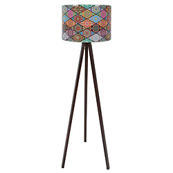 Hanah Home Lampadaire avec abat-jour multicolore Cap. Lampadaire avec abat-jour multicolore Cap