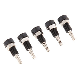 Avis 5pcs 2mm Banane Jack Montage sur panneau Socket 306V 10A Noir