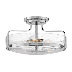 Elstead Lighting Plafonnier semi-encastré à 3 lumières, chrome poli