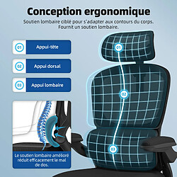 Chaise de Bureau Ergonomique Lexzurn Accoudoirs Rembourrés Pliables