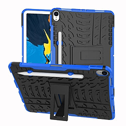 Wewoo Coque Renforcée antichoc TPU + PC pour iPad Pro 11 pouces 2018 avec support et porte-stylet bleu