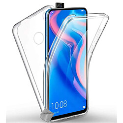 Htdmobiles Coque silicone gel fine 360 integrale (avant et arriere) pour Huawei Honor 9X + film ecran - TRANSPARENT