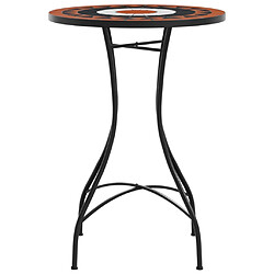 Acheter vidaXL Table de bistro mosaïque terre cuite blanc Ø50x70 cm céramique