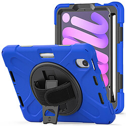 Coque en TPU + silicone hybride avec béquille pivotante à 360° bleu pour votre Apple iPad mini (2021)