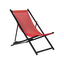 Beliani Chaise longue Métal Rouge LOCRI II