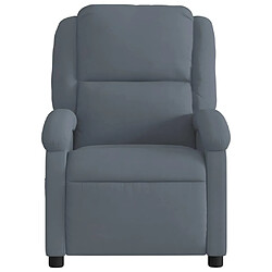 Avis vidaXL Fauteuil de massage inclinable gris foncé velours