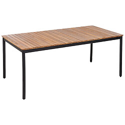 Beliani Table de jardin Bois Bois clair VALLESE