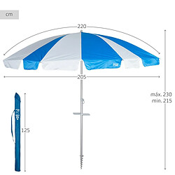 Parasol Aktive 220 x 230 x 220 cm (6 Unités) pas cher