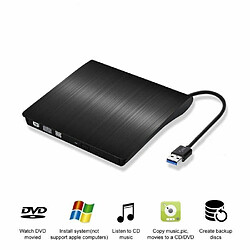 Avis Lecteur-Graveur CD-DVD-RW USB 3.0 pour PC ASUS Chromebook Branchement Portable Externe (NOIR)