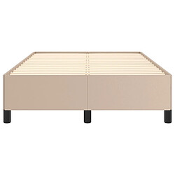 Maison Chic Lit adulte - Lit simple Cadre de lit,Structure du lit Contemporain Cappuccino 120x200 cm Similicuir -MN71669 pas cher