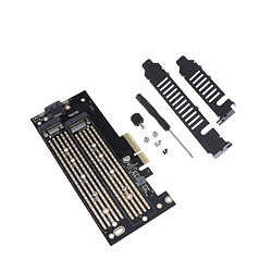 Double M.2 à PCI-e 3.0 X 4 Cartes NVME M-Key Ou SATA B-Key Support 2230-22110