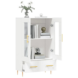 Avis vidaXL Buffet haut blanc 69,5x31x115 cm bois d'ingénierie