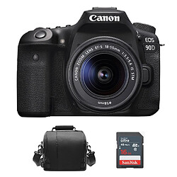 CANON EOS 90D KIT EF-S 18-55mm F3.5-5.6 IS STM + Camera Bag + 16GB SD card