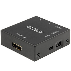 Acheter Wewoo HDV-M610 Mini-Taille Full HD 1080P noir HDMI à AV / CVBS Video Convertisseur Adaptateur