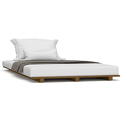 vidaXL Cadre de lit sans matelas marron miel 100x200cm bois pin massif