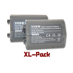 vhbw 2x batterie 2600mAh (11.1V) Set compatible avec l'appareil photo Nikon D6 remplace EN-EL18.