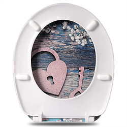 Avis Helloshop26 Abattant WC siège de toilette avec clé de coeur d'abaissement automatique 19_0000733