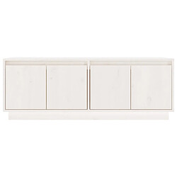 Acheter vidaXL Meuble TV Blanc 110x34x40 cm Bois de pin massif