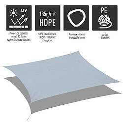 Acheter Outsunny Voile d'ombrage rectangulaire 6L x 4l m HDPE gris