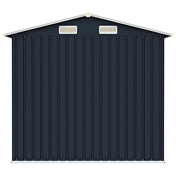 Acheter Helloshop26 Abri de jardin cabane cabanon maison de stockage remise extérieur hangar outils robuste 205 x 129 x 183 cm acier galvanisé anthracite 02_0022207