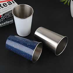 Acheter tasses en acier inoxydable pinte tasse café thé bière camping gobelet blanc