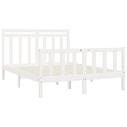 Acheter Maison Chic Lit adulte - Lit simple Cadre de lit,Structure du lit Contemporain Blanc Bois de pin massif 120x200 cm -MN40533