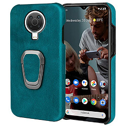 Coque en TPU + PU avec béquille, cyan pour votre Nokia G20