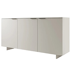 Bestmobilier Canterbury - buffet bas - 3 portes - beige - 180 cm