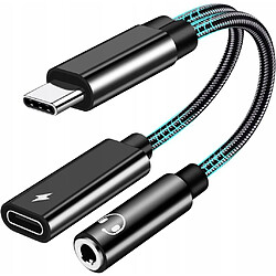 GUPBOO Adaptateur de prise USB C 2 en 1 vers USB C 3,5 mm,JL2816