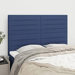 Maison Chic Lot de 4 Têtes de lit design pour chambre - Décoration de lit Bleu 72x5x78/88 cm Tissu -MN73126