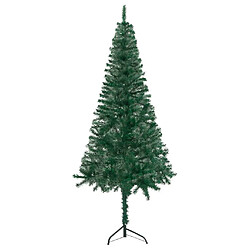 vidaXL Arbre de Noël artificiel d'angle LED et boules Vert 240 cm PVC