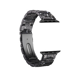 Wewoo Bracelet de montre en résine Simple Fashion pour Apple Watch séries 5 et 4 40 mm et séries 3 et 2 et 1 38 mm Fleur noire