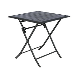 Table de jardin carrée Azua 2 places Graphite - Hespéride