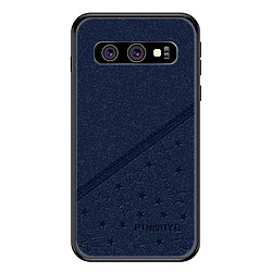 Coque en TPU + PU hybride couleur bleu pour votre Samsung Galaxy S10