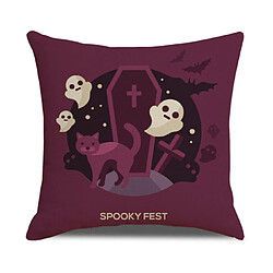 P115 4PCS 45 * 45cm Halloween motif de fantôme de fantôme d'oreiller de vacances à la maison de la maison de décoration coussine Coussin de coussin de coussin