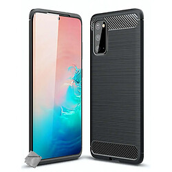 Htdmobiles Coque silicone gel carbone pour Samsung Galaxy S20 + film ecran - NOIR