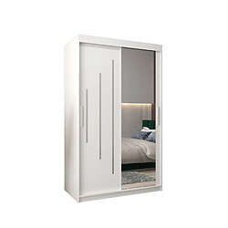 Abiks Meble Armoire YORK 2 À Portes Coulissantes 200/120/62 2 Portes (Blanc/Blanc)