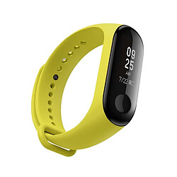 Wewoo Bracelet montre bracelet en caoutchouc silicone bracelet poignet remplacement de bande pour Xiaomi Mi bande 3 (jaune)