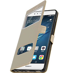 Ipomcase Coque Etui Décrochage Appel HUAWEI P9 -Doré