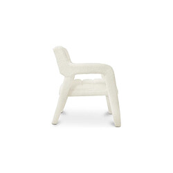 Acheter ICONIK INTERIOR Chaise de salle à manger en bouclette fausse fourrure Tapissée - Boucles Blanches - Colette Blanc