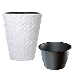 Pot de fleurs 34L avec insert Matuba Prosperplast DBMT400-S449 blanc