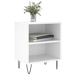 Avis Maison Chic Tables de chevet 2pcs - Table basse Table de nuit - blanc brillant 40x30x50cm bois ingénierie -MN59541