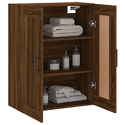 Maison Chic Armoire murale,Meuble de Rangement,Armoire Suspendue chêne marron 69,5x34x90 cm bois d'ingénierie -MN45592 pas cher