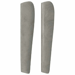 Avis Maison Chic Tête de lit moderne avec oreilles pour chambre - Décoration de lit Gris clair 83x23x118/128 cm Velours -MN16996