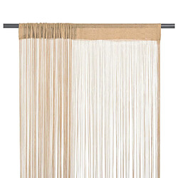 vidaXL Rideau en fils 2 pcs 100 x 250 cm Beige