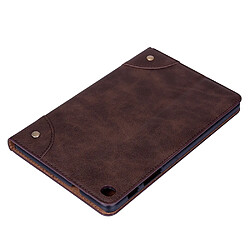 Wewoo Housse Coque Étui en cuir avec rabat horizontal de style livre rétro fentes pour cartes et porte-cartes le Galaxy Tab A 8.0 2019 Marron pas cher