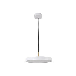 Vente-Unique Lustre LED design rond en métal - 3 sources lumineuses - D. 45 cm - Blanc - VAUGHAN